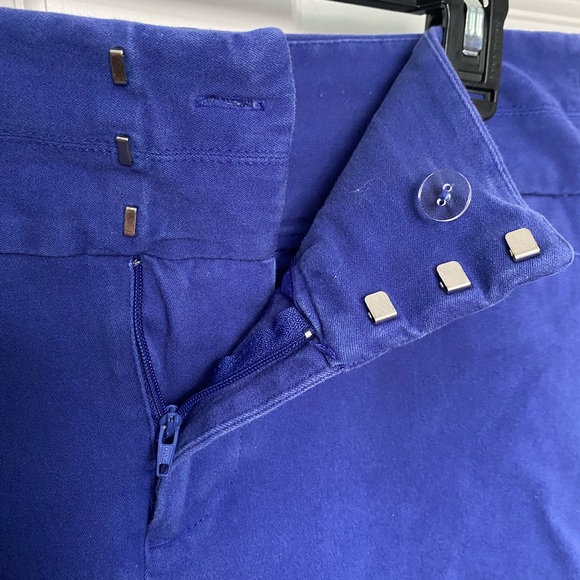 Elle straight leg ankle pants. Royal blue. Mid rise. - Picture 4 of 5